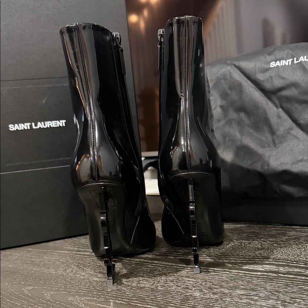 YSL Saint Laurent Opyum 110 Leather ankle boots - Picture 6 of 15
